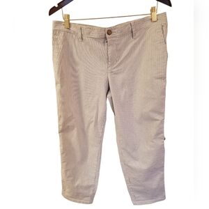 GAP Women's Girlfriend Khaki Ankle Stretch Pants Stripes Size 10